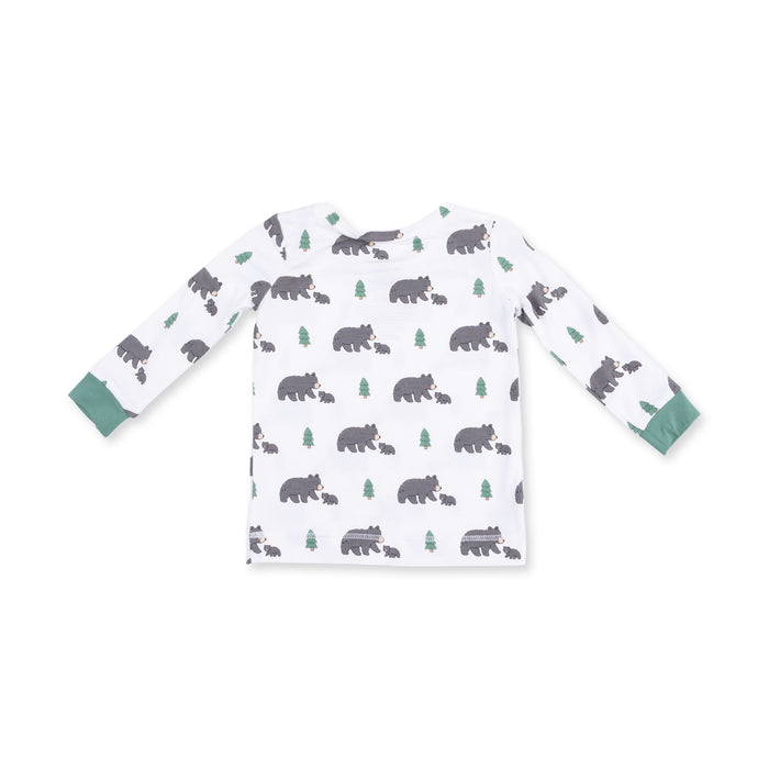 Long Sleeve Loungewear Set-Black Bears
