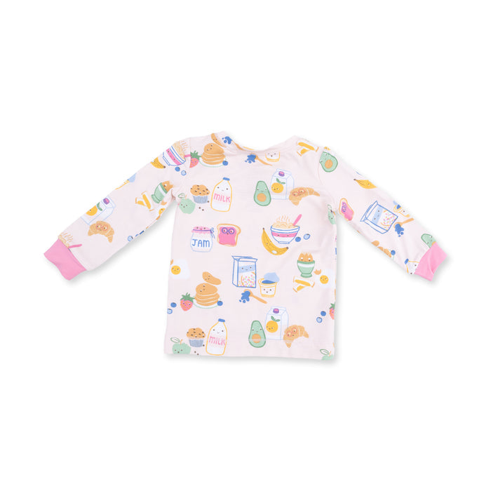 Long Sleeve Loungewear Set-Breakfast Club Pink