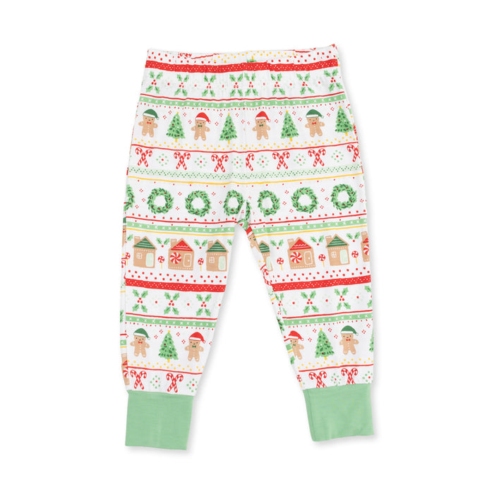 Long Sleeve Loungewear Set-Gingerbread Fairisle