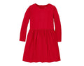 Primary Long Sleeve Pocket Dress - Cherry. Available at www.tenlittle.com