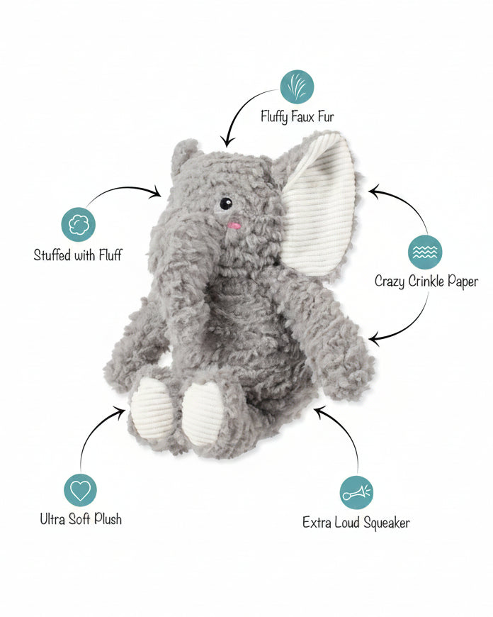 Interactive plush dog toy designed for enrichment and cozy companionship. Updated May 2026.