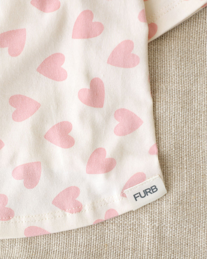 Lovey Dovey dog t shirt with pink heart pattern and soft fabric. Updated May 2026.