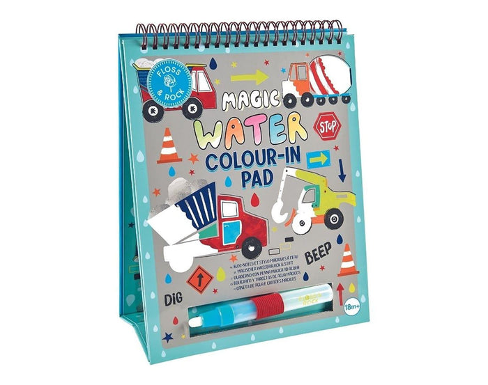 Floss & Rock Magic Water Reusable Color In Pad Construction. Available at www.tenlittle.com