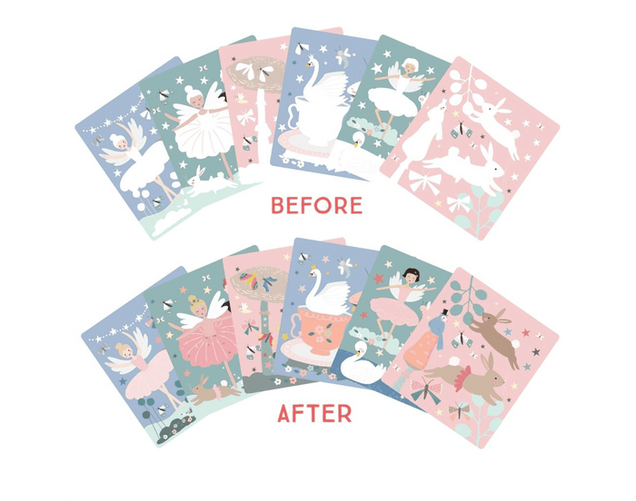 Pages of Floss & Rock Magic Water Color-in Pad - Enchanted. Available at www.tenlittle.com