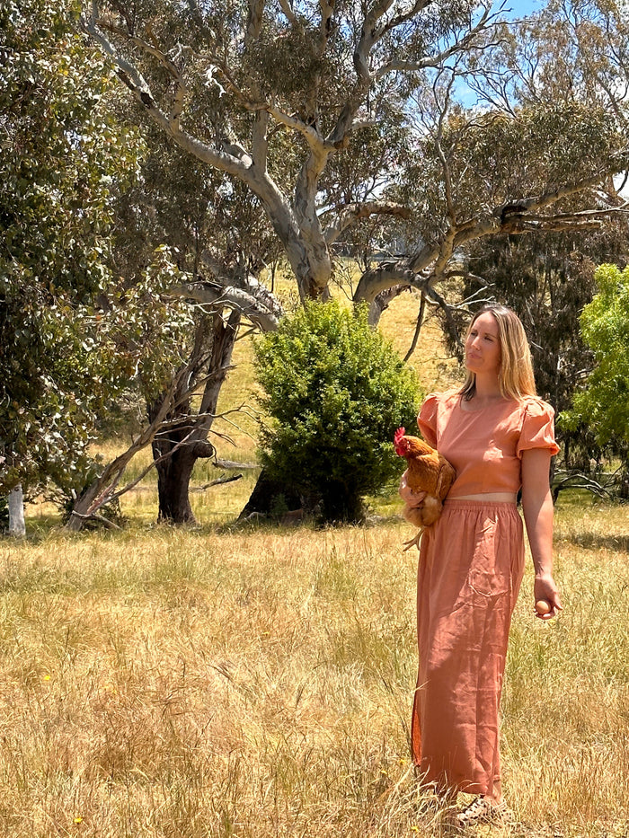 Maise maxi skirt dusty rust
