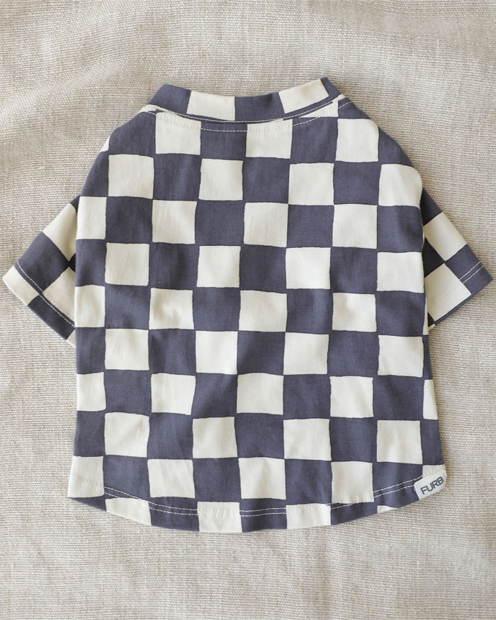 Washed black check print dog t shirt with relaxed comfortable everyday fit. Updated May 2026.