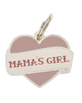 Mama's Girl dog collar charm silver plated enamel pet accessory cute dog mom gift