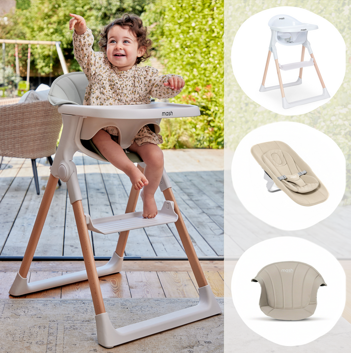Mash High Chair Bundle - White
