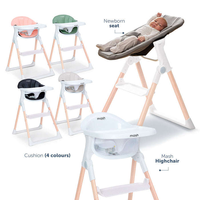 Mash High Chair Bundle - White