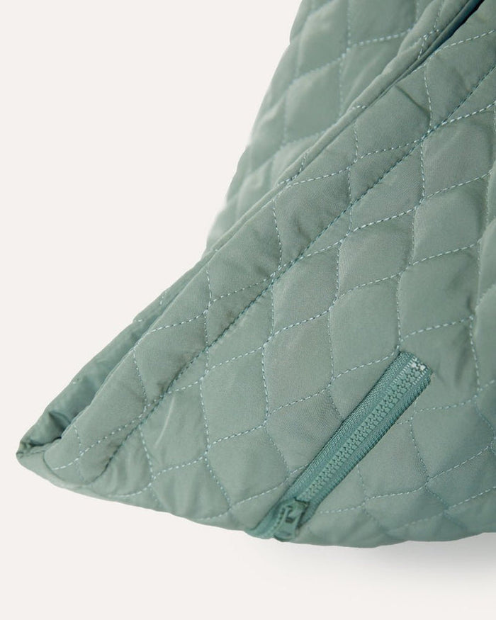 Recycled nylon sage dog carrier sling that packs into a convenient pouch and is designed for small dogs up to 10 pounds