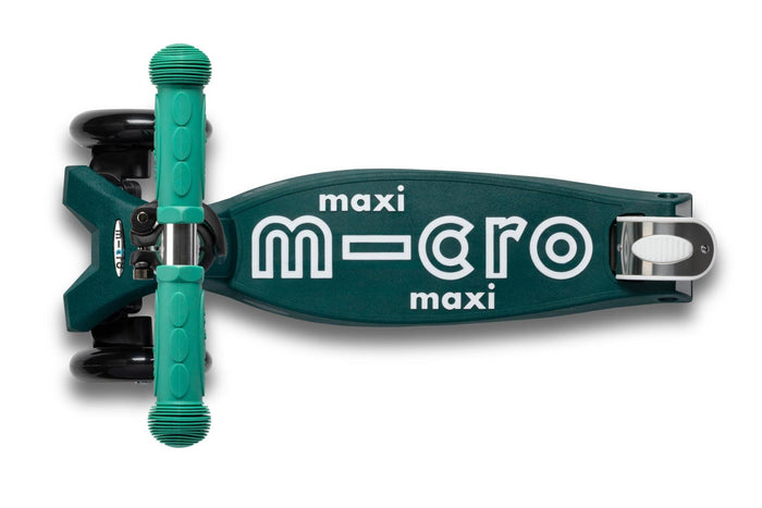Folded Micro Kickboard Maxi Deluxe Eco Scooter - Green - Available at www.tenlittle.com