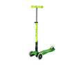Micro Kickboard Maxi Deluxe Foldable LED Scooter - Neon Parrot Green. Available at www.tenlittle.com