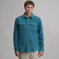 LS Chutes Microfleece Shirt - Stripe-Meridian Blue-1