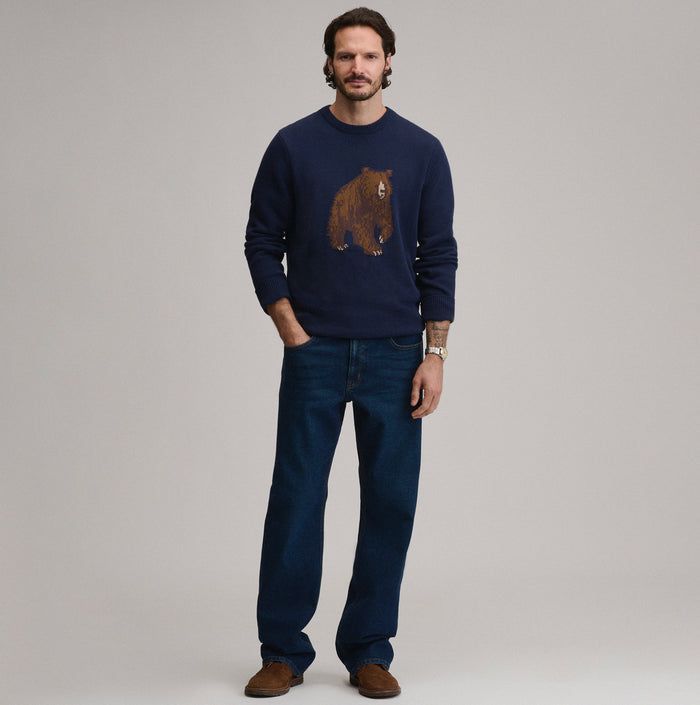 Classic Crew Bear-Navy-4
