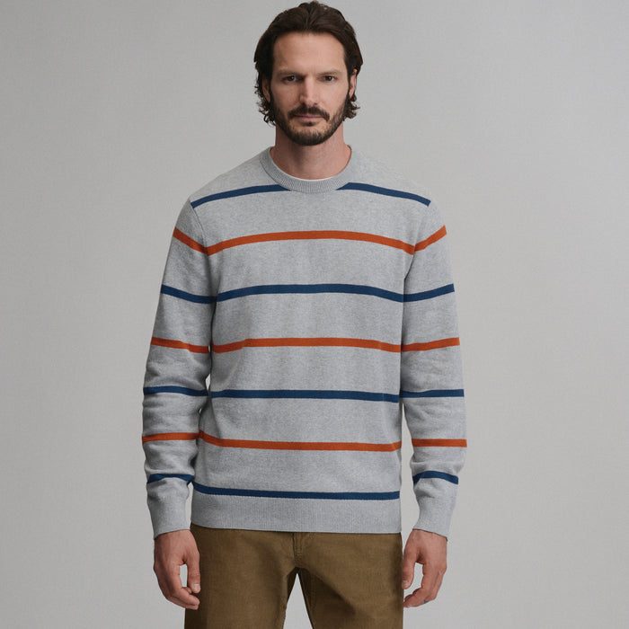 Classic Crew Stripe-Htrgry-5