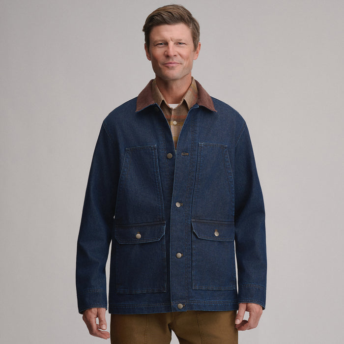Men's EB Denim Barn Coat-Deep Rinse-1