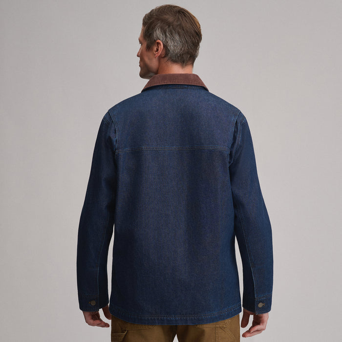 Men's EB Denim Barn Coat-Deep Rinse-2