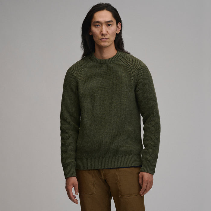 Fletcher Bay Crew Sweater-Deep Olive-5