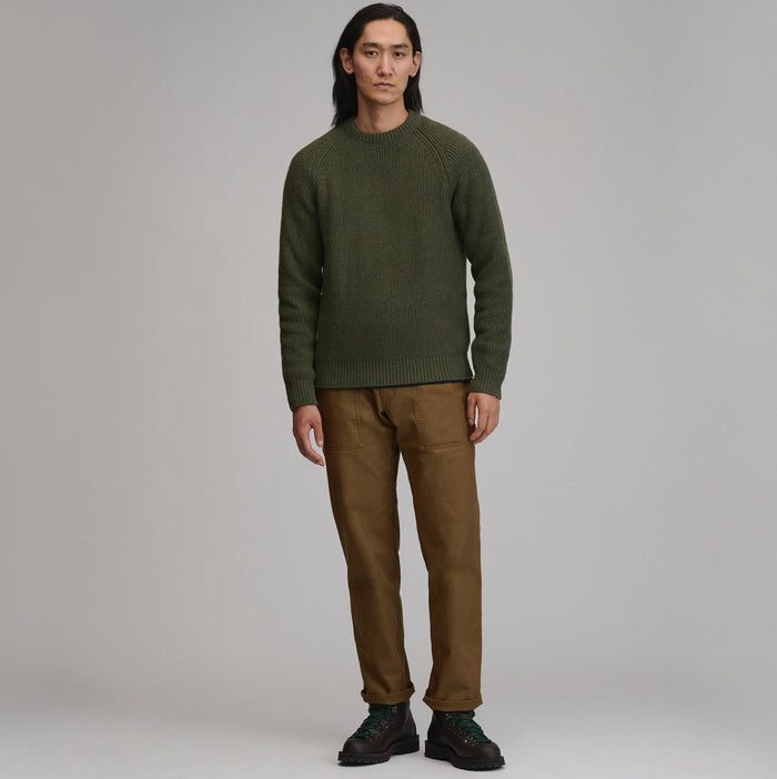 Fletcher Bay Crew Sweater-Deep Olive-8
