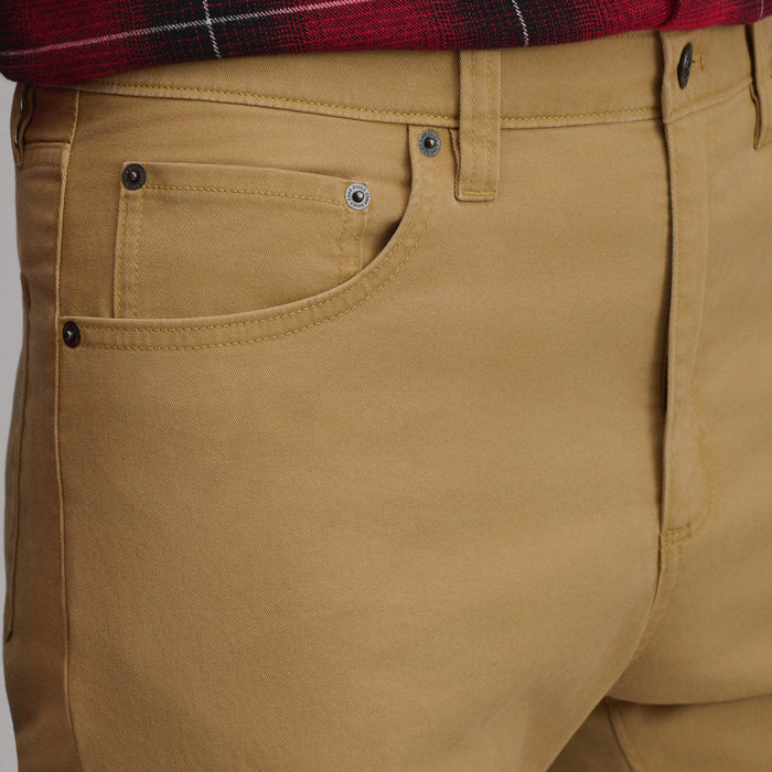 Men's Lined Legend Wash Twill 5-Pocket Pants-Dark Sand-5
