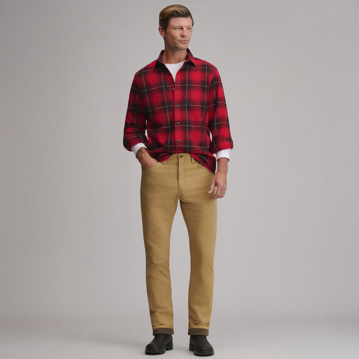 Men's Lined Legend Wash Twill 5-Pocket Pants-Dark Sand-6
