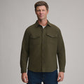Men's Long-Sleeve Chamois Shirt-Deep Olive-1