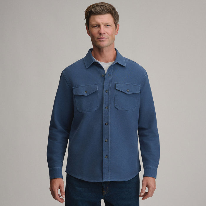 Men's Long-Sleeve Chamois Shirt-Dusk-5