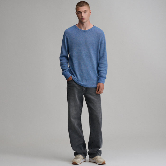 Plaited Waffle Thermal Crew-Royal-8