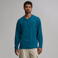LS Slub Jersey Henley-Meridian Blue-1