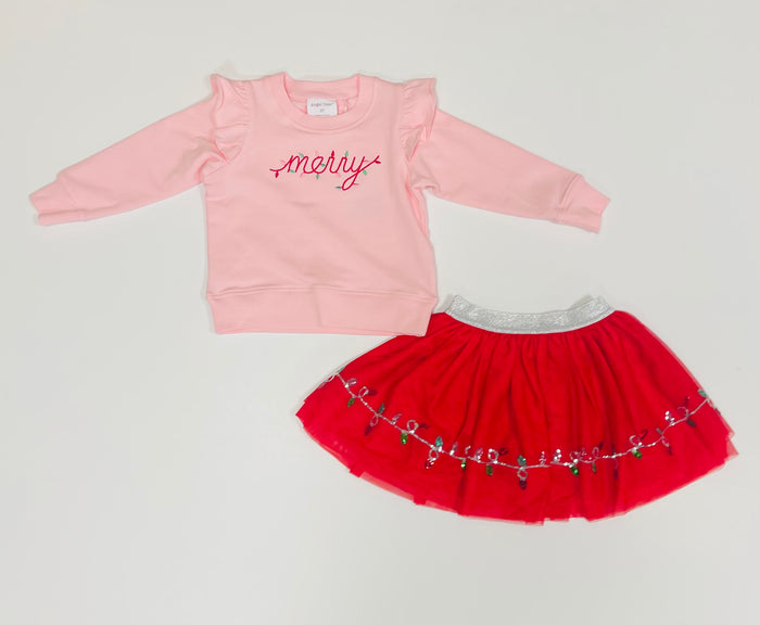 Merry Sweatshirt and Tutu Set