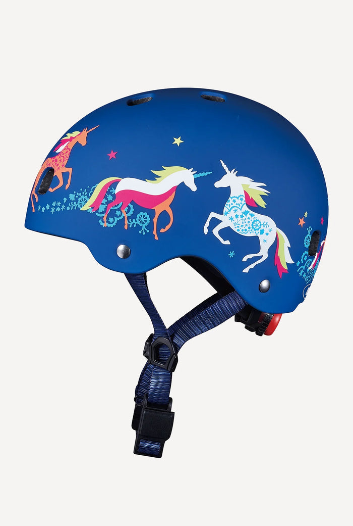 Side view of Micro Kickboard Micro Helmet. Available at www.tenlittle.com