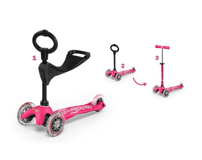 Micro Kickboard Mini 3in1 Deluxe Scooter - Pink. Available at www.tenlittle.com