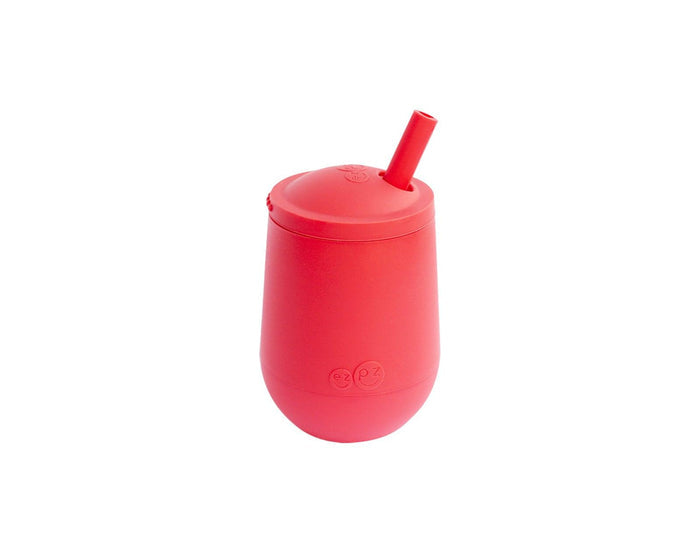 Ezpz Mini Cup & Straw in coral - Available at www.tenlittle.com