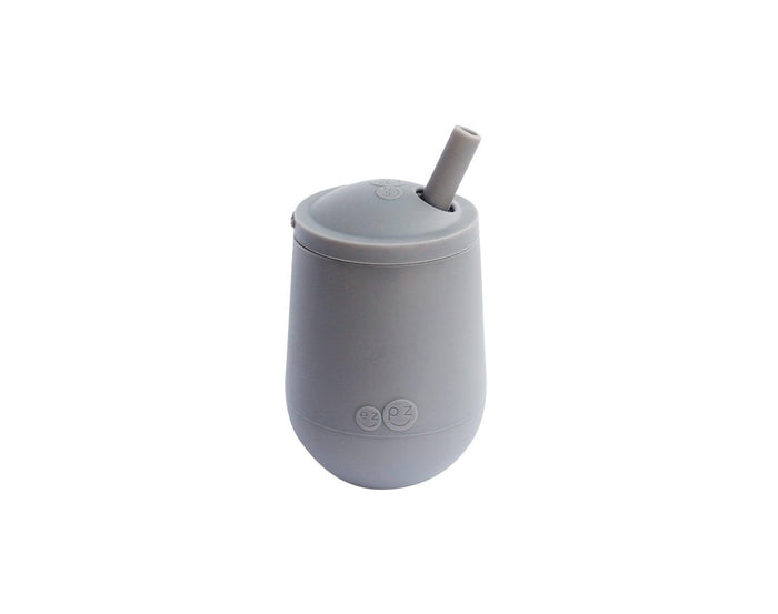 Ezpz Mini Cup & Straw in grey - Available at www.tenlittle.com