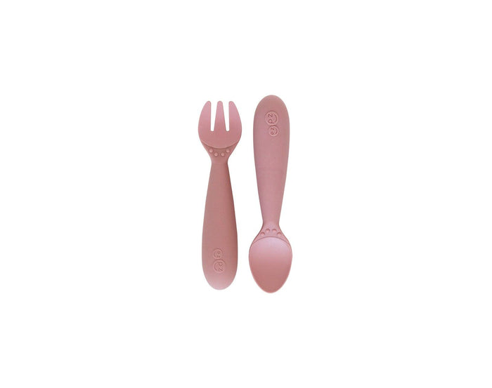 Ezpz Mini Utensils set of 2 in blush- Available at www.tenlittle.com