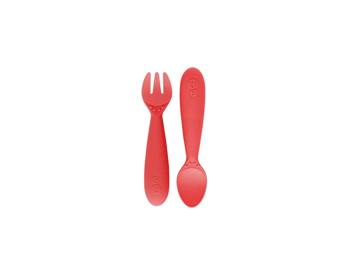 Ezpz Mini Utensils set of 2 in coral- Available at www.tenlittle.com