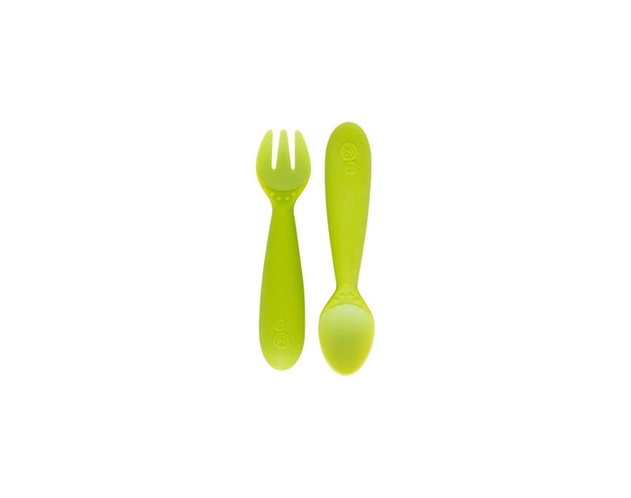 Ezpz Mini Utensils set of 2 in lime- Available at www.tenlittle.com