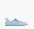Sky blue Freda Salvador Minnie Ballet Sneaker with rounded toe and casual design, front view showing laces and smooth leather material.