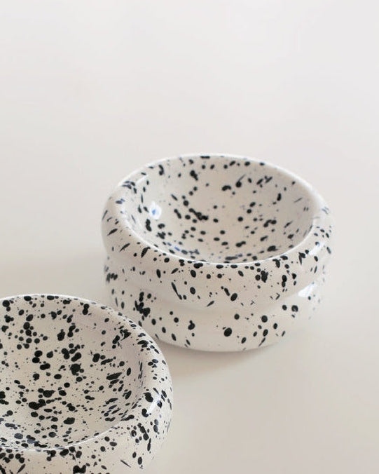 Modern black and white halo pet bowl set for coordinated feeding stations . Updated June 2026.