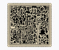 Mur by Ayca Monocream silk blend bandana accessory with elegant design, displayed on a wooden surface.