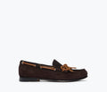 Freda Salvador Morgan boat shoe loafer in espresso suede, featuring classic design and slip-on style for casual wear.
