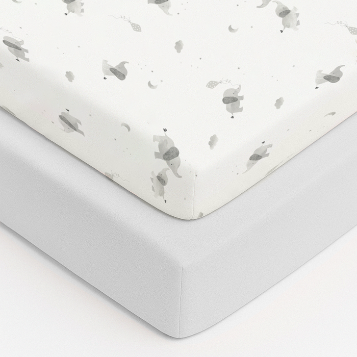 Moses Basket Sheets - 35 x 75cm - 2 Pack