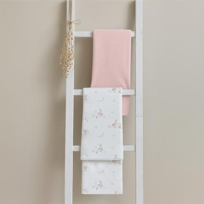 Moses Basket Sheets - 35 x 75cm - 2 Pack