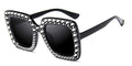 MuseLife Luxury 2019 Brand Designer Italian Big Crystal Sun Glasses