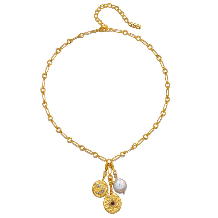 Myth and Magic Celestial Trio Charm Necklace