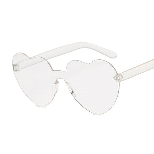 New Fashion Luxury Cute Sexy Retro Love Heart Rimless Sunglasses