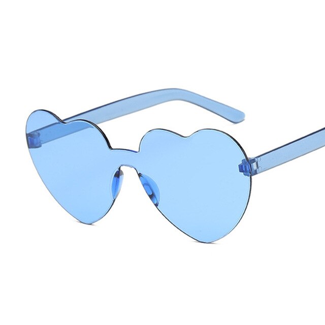New Fashion Luxury Cute Sexy Retro Love Heart Rimless Sunglasses