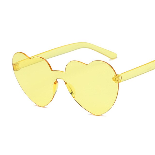 New Fashion Luxury Cute Sexy Retro Love Heart Rimless Sunglasses