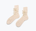 Maria La Rosa Ocean Socks featuring navy and turquoise striped knit design, soft cotton material, and comfortable fit.