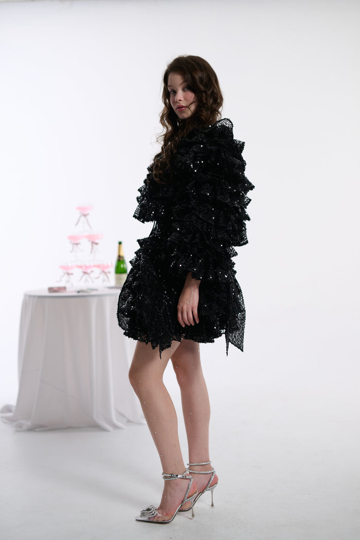 Onyx Petit Chou Boa Jacket